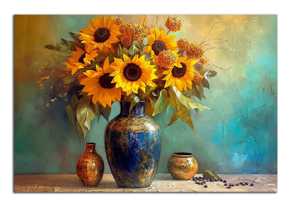 Slunečnice ve váze