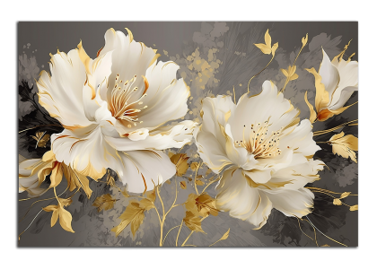  Bílé a zlaté květy