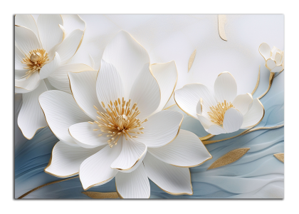 Bílé a zlaté květy