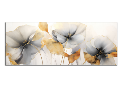 Zlaté a šedé květy