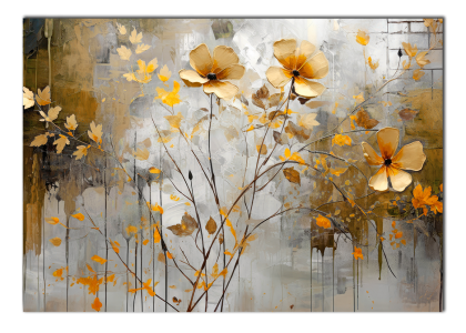 Oranžové květy a listy