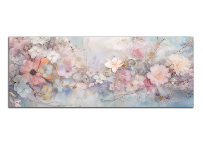 Světlý květinový motiv