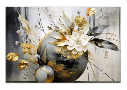 Bílé květy v moderní váze