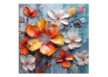 Plastická květinová reprodukce