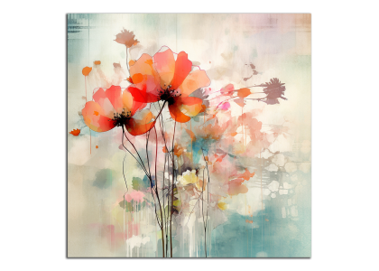 Moderní květinová abstrakce