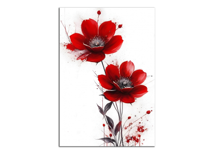 Dva červené květy