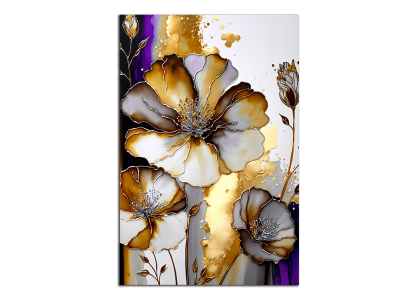 Fialové a zlaté květy