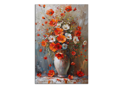 Červené květy ve váze