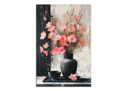 Růžové květy ve váze