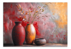 Obraz na plátně Dvě barevné vázy