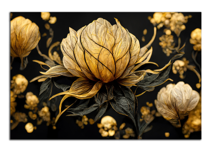 Abstrakce zlatý květ