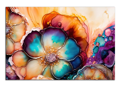 Abstraktní barevné květiny