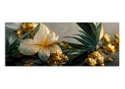 Zlaté květy a listy