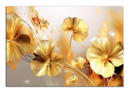 Zlatá abstrakce s listy