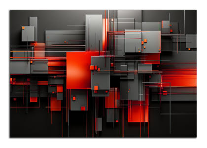 Červená a černá abstrakce