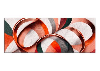 Červené kruhy abstrakce