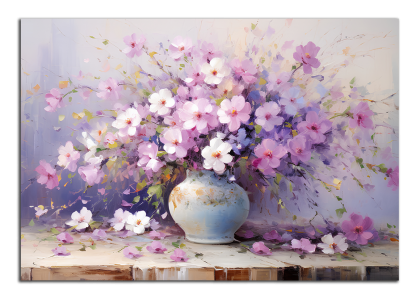 Fialové květy ve váze