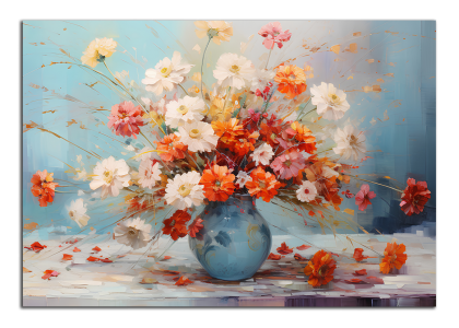 Červené a bílé květy