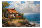 Obraz na plátně Domeček u moře