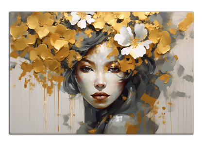 Žena a zlaté květy