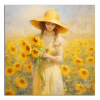 Obraz na plátně Dívka a slunečnice