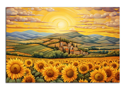 Krajina se slunečnicemi