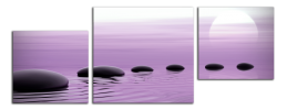 Obraz na plátně Fialový západ slunce