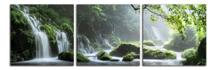Obraz na plátně Vodopád v lese