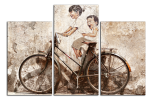 Obraz na plátně Děti na kole