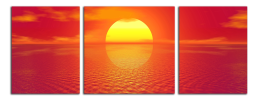Obraz na plátně Červený západ slunce