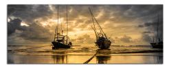 Obraz na plátně Lodě na pláži