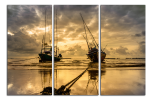Obraz na plátně Lodě na pláži