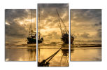 Obraz na plátně Lodě na pláži