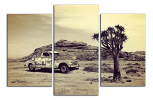 Obraz na plátně Auto v poušti