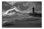Obraz na plátně Maják a vlny