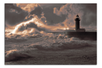 Obraz na plátně Maják a vlny