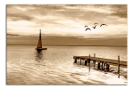 Obraz na plátně Loď a molo