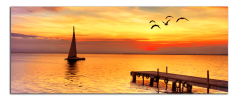 Obraz na plátně Molo a loď