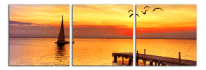 Obraz na plátně Molo a loď