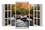Obraz na plátně Okno do lesa