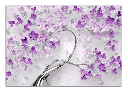 Strom s červenými květy