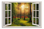 Obraz na plátně Okno do lesa