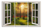 Obraz na plátně Okno do lesa