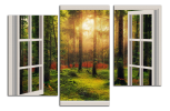 Obraz na plátně Okno do lesa