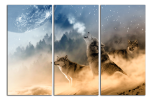 Obraz na plátně Vyjící vlci