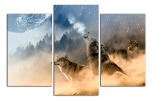 Obraz na plátně Vyjící vlci