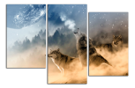 Obraz na plátně Vyjící vlci