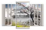 Obraz na plátně Okno a strom