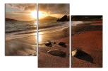 Obraz na plátně Hnědá pláž