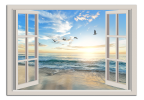 Obraz na plátně Okno na pláž